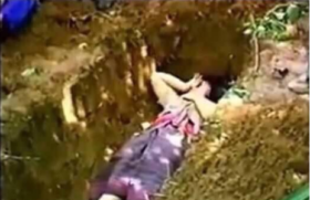 ვიდეო, სადაც ქალს ცოცხალს მარხავენ, ტაილანდური ფილმიდანაა