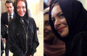 ლინდსი ლოჰანი ლონდონის მოდის კვირეულზე ჰიჯაბით მივიდა - მსახიობმა ისლამი მიიღო?