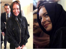 ლინდსი ლოჰანი ლონდონის მოდის კვირეულზე ჰიჯაბით მივიდა - მსახიობმა ისლამი მიიღო?