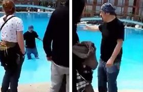 დათო ევგენიძე კახეთში დათვრა და აუზში ტანსაცმლით შევიდა