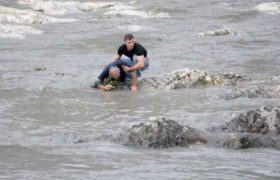 რიონში გადამხტარი კაცი ჯარისკაცმა გადაარჩინა