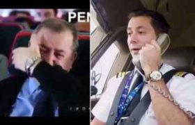 პილოტმა შეიტყო, რომ ბორტზე მისი მასწავლებელი იმყოფებოდა და სიურპრიზი მოუწყო - ვიდეო