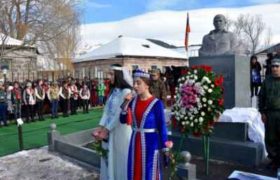 სამცხე-ჯავახეთში ყარაბაღის ომის აქტიურ მონაწილეს ძეგლი დაუდგეს