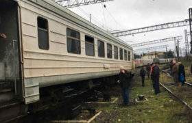ქუთაისი-ბათუმის მატარებელი რელსებიდან გადავარდა