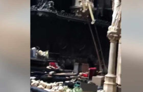 რა მდგომარეობაშია ნოტრ დამი - პირველი კადრები ხანძრის შემდეგ - ვიდეო