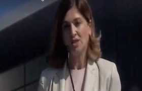 განათლების მინისტრის მოადგილე ბანერის თავში დაცემას გადაურჩა - ვიდეო